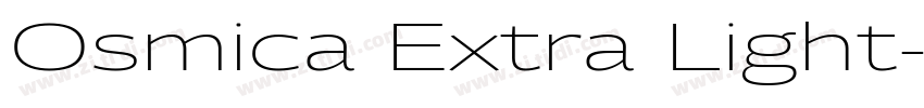 Osmica Extra Light字体转换